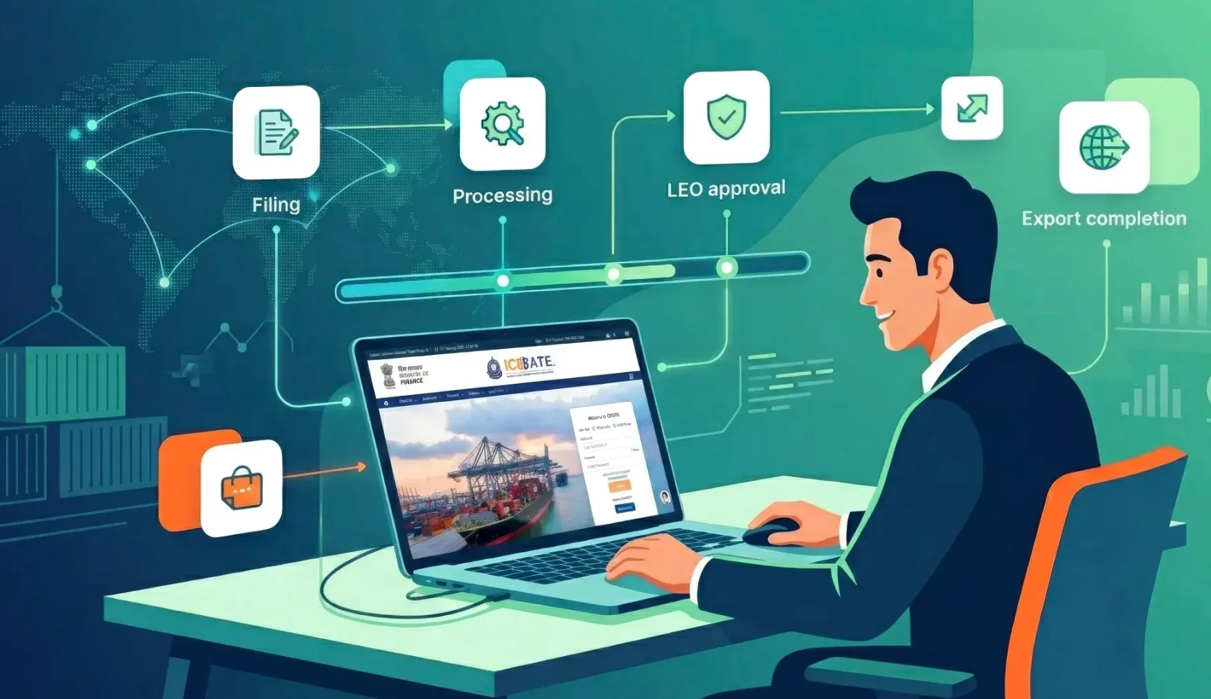 如何查询报关单(Shipping Bill)状态?2026年在 ICEGATE 上查询状态的分步指南