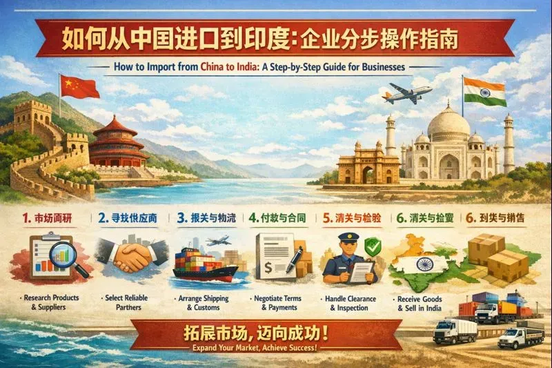 如何从中国进口到印度：企业分步操作指南