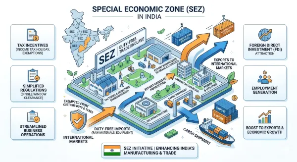 Special Economic Zone (SEZ): Meaning, Types, Benefits, GST Treatment & Complete Guide for Exporters & Importers
